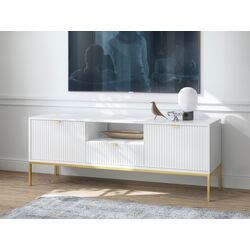 Тумба РТВ Mirjan24 Mijano MRTV154/Nova 154 (White/Gold) Thumb