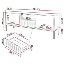 Tumba pentru TV Mirjan24 Mijano MRTV154/Nova RTV154 (Gray) Thumb