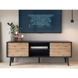 Tumba pentru TV Mirjan24 Mostero MSRTV154/Willow (Artisan Oak/Black)