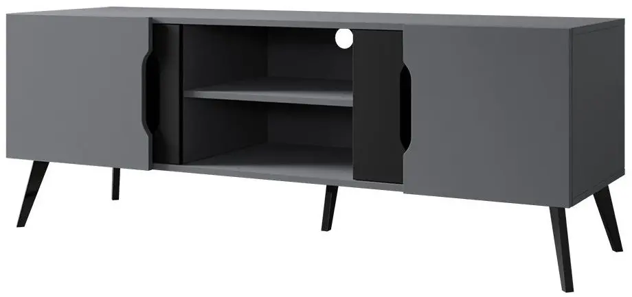 Тумба РТВ Mirjan24 Motez/Dazel 2D (Gray/Black) - 3