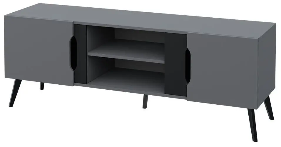 Тумба РТВ Mirjan24 Motez/Dazel 2D (Gray/Black) - 4