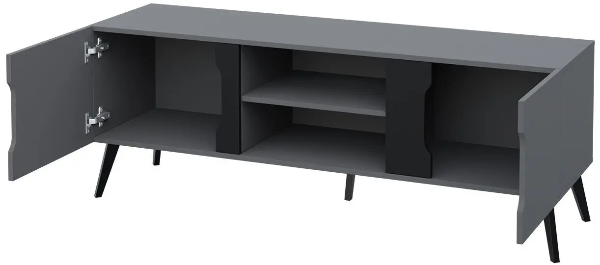 Тумба РТВ Mirjan24 Motez/Dazel 2D (Gray/Black) - 5