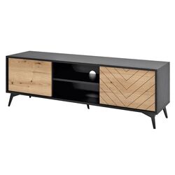 Тумба РТВ Mirjan24 Namiro/Diamond NRTV154 (Black/Evoke Oak)