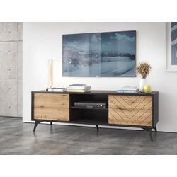 Тумба РТВ Mirjan24 Namiro/Diamond NRTV154 (Black/Evoke Oak) Thumb