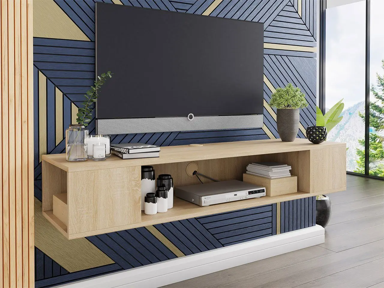 Тумба РТВ Mirjan24 Natado/Darset (Sonoma Oak) - 2