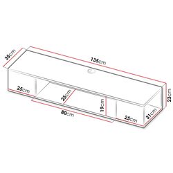 Tumba pentru TV Mirjan24 Natado/Darset (White) Thumb