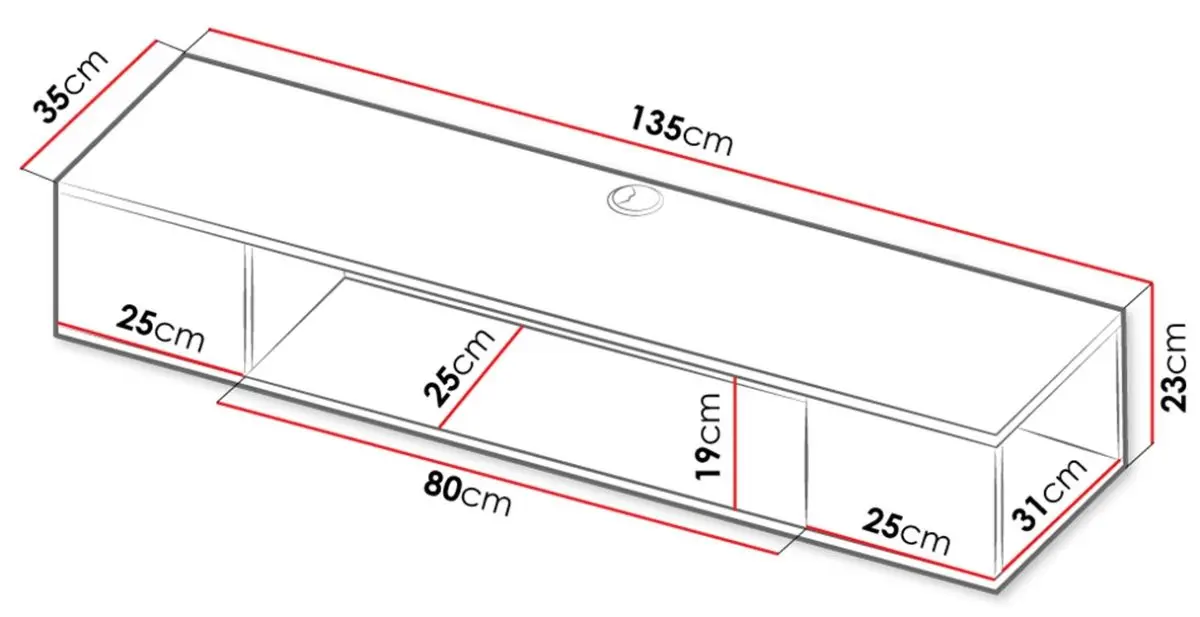 Tumba pentru TV Mirjan24 Natado/Darset (White) - 3