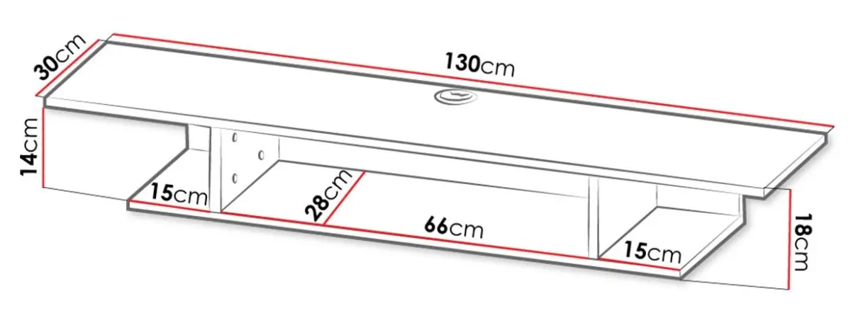 Тумба РТВ Mirjan24 Nitho/Boreset (White) - 3