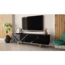 Tumba pentru TV Mirjan24 Nivotis/Radom 01 180 (Black/Black Gloss) Thumb