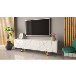 Тумба РТВ Mirjan24 Nivotis/Radom 01 180 (White/White Gloss) Thumb