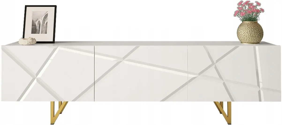 Тумба РТВ Mirjan24 Nivotis/Radom 01 180 (White/White Gloss)