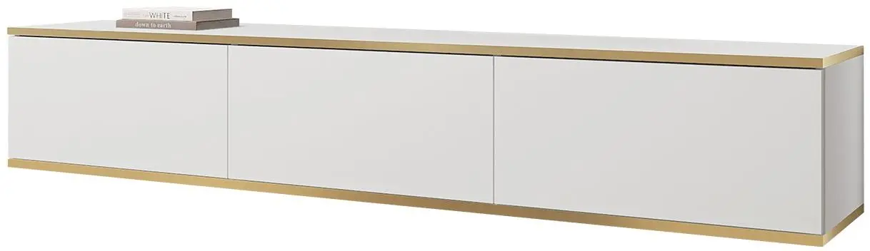 Тумба РТВ Mirjan24 Oanisew/Oro I (White/Gold) - 3