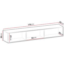 Тумба РТВ Mirjan24 Oanisew/Oro II (White/Gold) Thumb