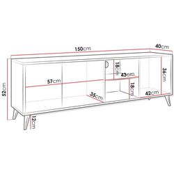 Tumba pentru TV Mirjan24 Oksawi/Ovessi 1K1D (Artisan Oak/Black) Thumb