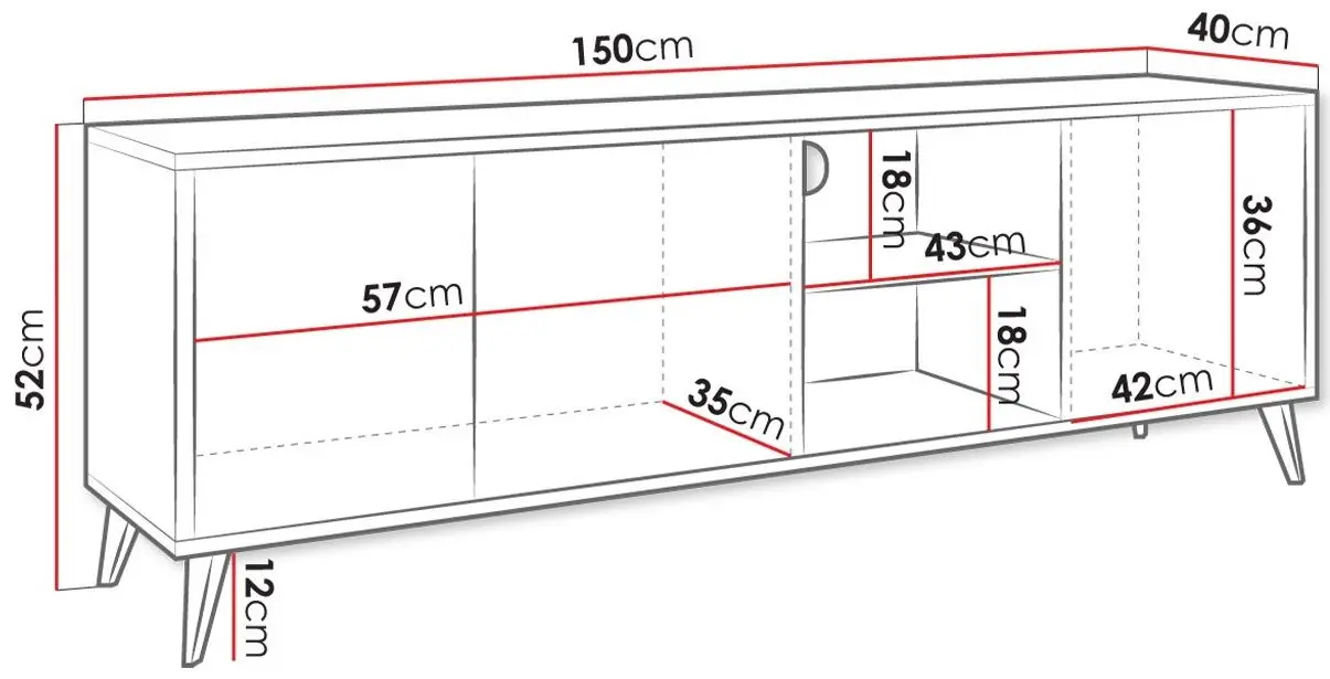 Tumba pentru TV Mirjan24 Oksawi/Ovessi 1K1D (Artisan Oak/Black) - 2