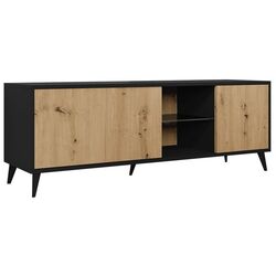 Tumba pentru TV Mirjan24 Oksawi/Ovessi 1K1D (Artisan Oak/Black) Thumb