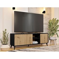 Tumba pentru TV Mirjan24 Oksawi/Ovessi 1K1D (Artisan Oak/Black)
