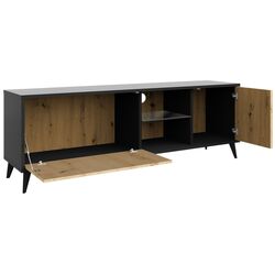 Tumba pentru TV Mirjan24 Oksawi/Ovessi 1K1D (Artisan Oak/Black) Thumb