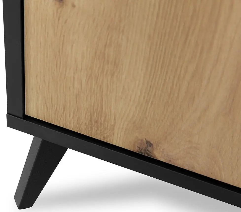 Tumba pentru TV Mirjan24 Oksawi/Ovessi 1K1D (Artisan Oak/Black) - 8