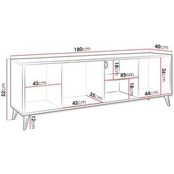 Tumba pentru TV Mirjan24 Oksawi/Ovessi 2K1D (Artisan Oak/Black) Thumb