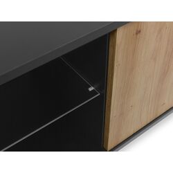 Tumba pentru TV Mirjan24 Oksawi/Ovessi 2K1D (Artisan Oak/Black) Thumb