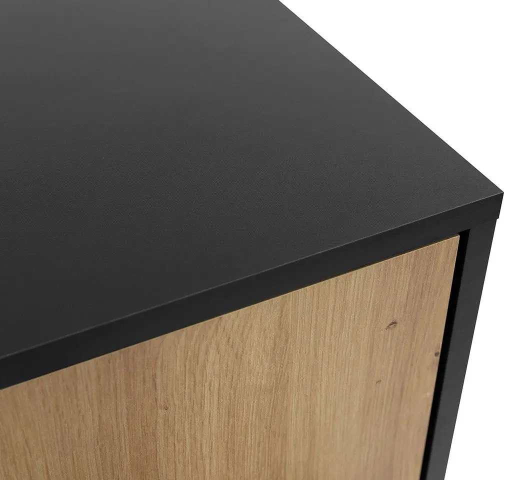 Tumba pentru TV Mirjan24 Oksawi/Ovessi 2K1D (Artisan Oak/Black)