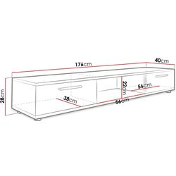 Tumba pentru TV Mirjan24 Panezi/Komit (Black) Thumb