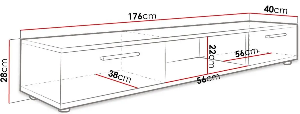 Tumba pentru TV Mirjan24 Panezi/Komit (Black) - 3