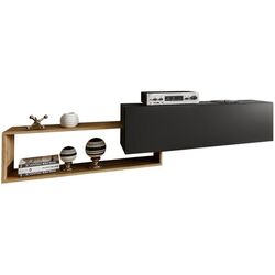 Тумба РТВ Mirjan24 Peleusz/Vega (Black/Wotan Oak)