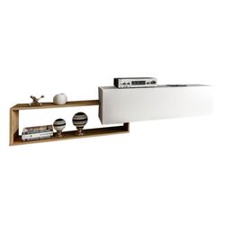 Тумба РТВ Mirjan24 Peleusz/Vega (White/Wotan Oak)