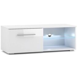 Тумба РТВ Mirjan24 Perenil 2/Moon с LED подсветкой 100 (White/White Gloss)