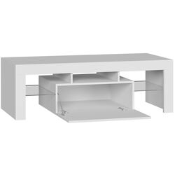 Тумба РТВ Mirjan24 Poker/Deko 140 LED (White/White Gloss) Thumb