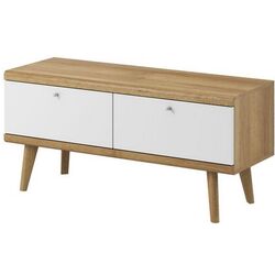 Tumba pentru TV Mirjan24 Prime/Primo 107 (Riviera Oak /White)