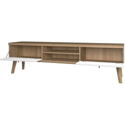 Tumba pentru TV Mirjan24 Prime/Primo 160 (Riviera Oak/White) Thumb