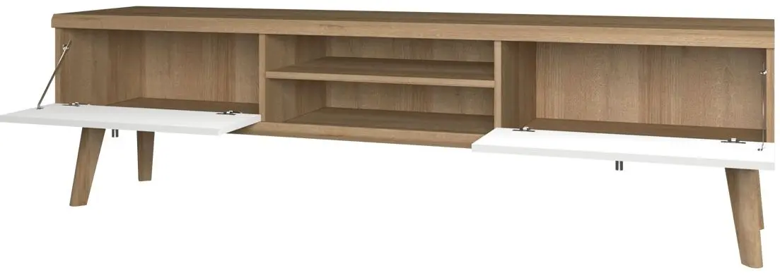 Tumba pentru TV Mirjan24 Prime/Primo 160 (Riviera Oak/White) - 2