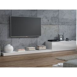 Tumba pentru TV Mirjan24 Rifo/Life (White/White Gloss) Thumb