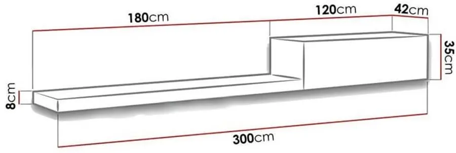 Tumba pentru TV Mirjan24 Rifo/Life (White/White Gloss) - 4