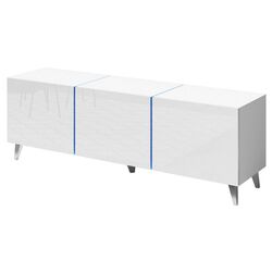 Тумба РТВ Mirjan24 Sierra/Domino LED (White/White Gloss)