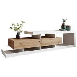 Тумба РТВ Mirjan24 Sigurdo/Tuskana (White/Wotan Oak)