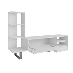 Тумба РТВ Mirjan24 Silasio/York (White/White Gloss) Thumb