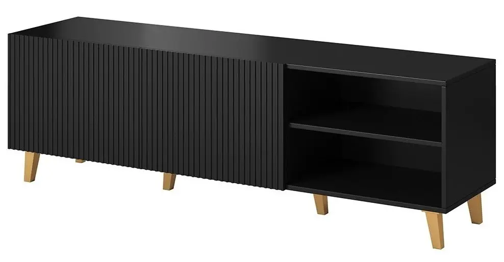 Tumba pentru TV Mirjan24 Sinenko/Pafos 150 (Black/Gold) - 2