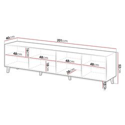 Тумба РТВ Mirjan24 Sinenko/Pafos 200 (Black/Gold) Thumb