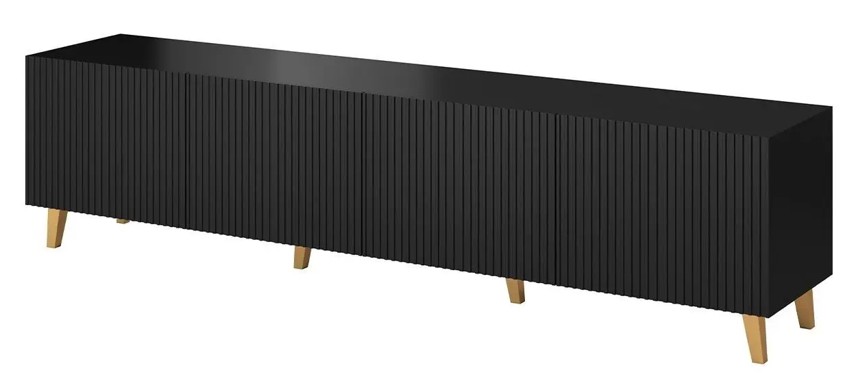 Тумба РТВ Mirjan24 Sinenko/Pafos 200 (Black/Gold)