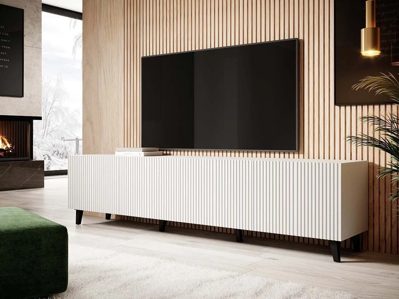 Tumba pentru TV Mirjan24 Sinenko/Pafos 200 (White) - 6