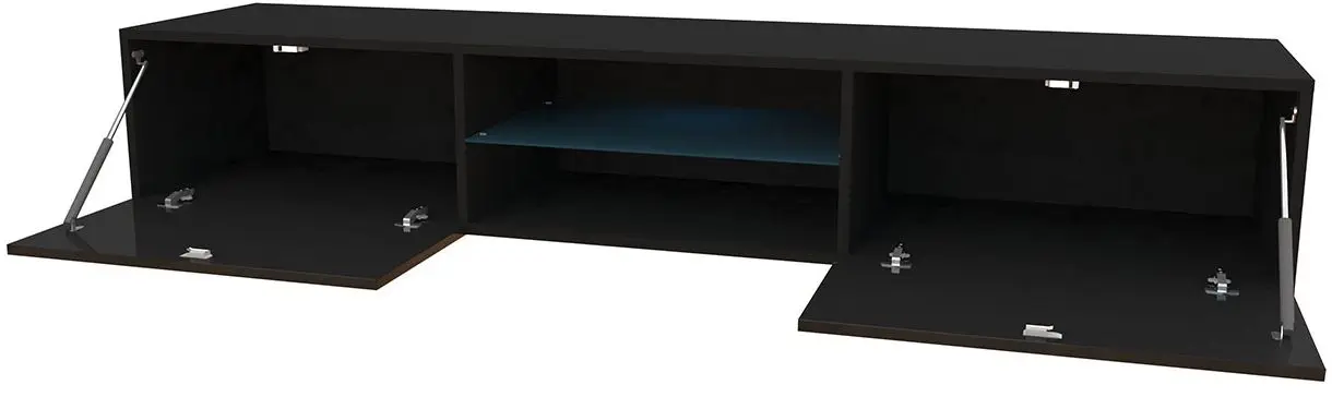 Тумба РТВ Mirjan24 Szkło Zigo/Vigo glass 180 (White/White Gloss) - 3