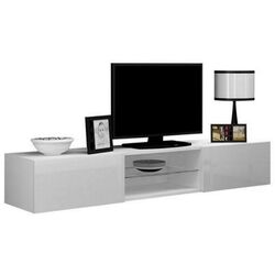 Тумба РТВ Mirjan24 Szkło Zigo/Vigo glass 180 (White/White Gloss)