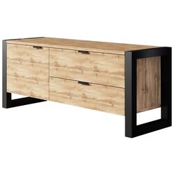 Тумба РТВ Mirjan24 Tardei/Berizo 120 (Wotan Oak/Black) Thumb