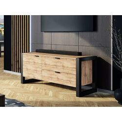 Тумба РТВ Mirjan24 Tardei/Berizo 120 (Wotan Oak/Black)