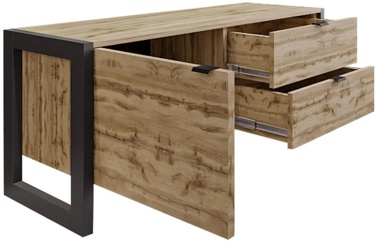 Тумба РТВ Mirjan24 Tardei/Berizo 120 (Wotan Oak/Black) - 4