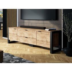 Тумба РТВ Mirjan24 Tardei/Berizo 160 (Wotan Oak/Black)